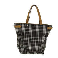 Burberry Nova Check Blue Label Nylon Brown Nylon Tote Bag Bag (Authentic Pre-Loved)
