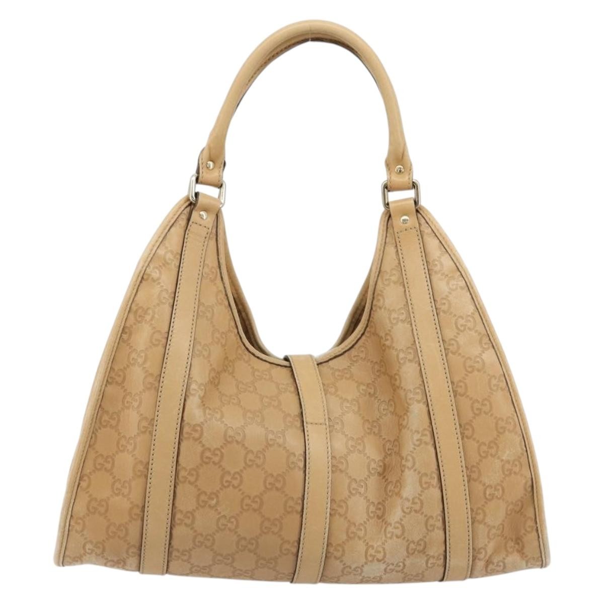 Gucci Joy Shoulder Bag Leather Beige Leather Shoulder Bag Bag (Pre-Loved)