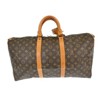 Louis Vuitton Louis Vuitton Keepall Bag Monogram Canvas Brown Canvas Travel Bag Bag (Pre-Loved)