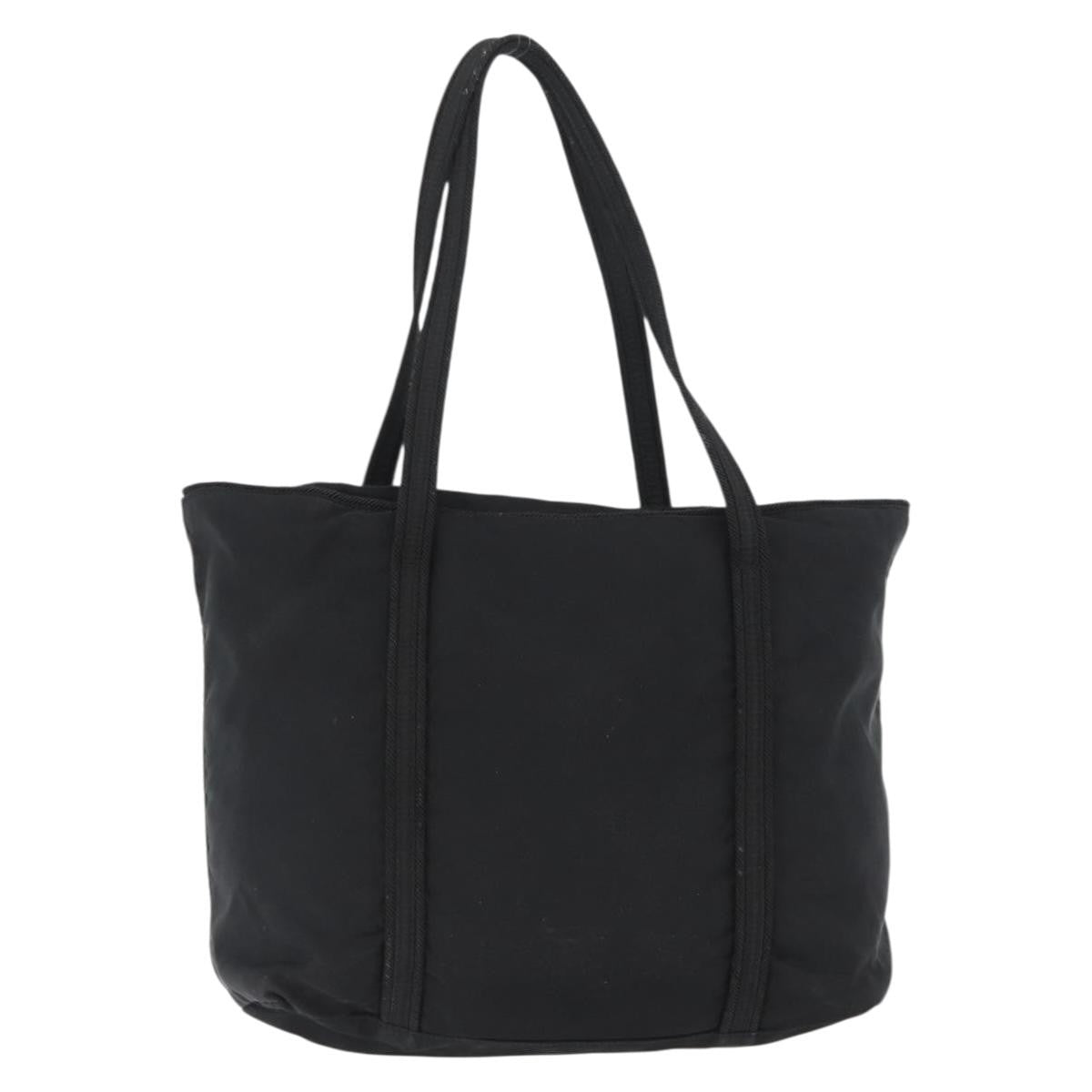 Prada Vintage Zip Tote Tessuto Black Nylon Tote Bag Bag (Authentic Pre-Loved)