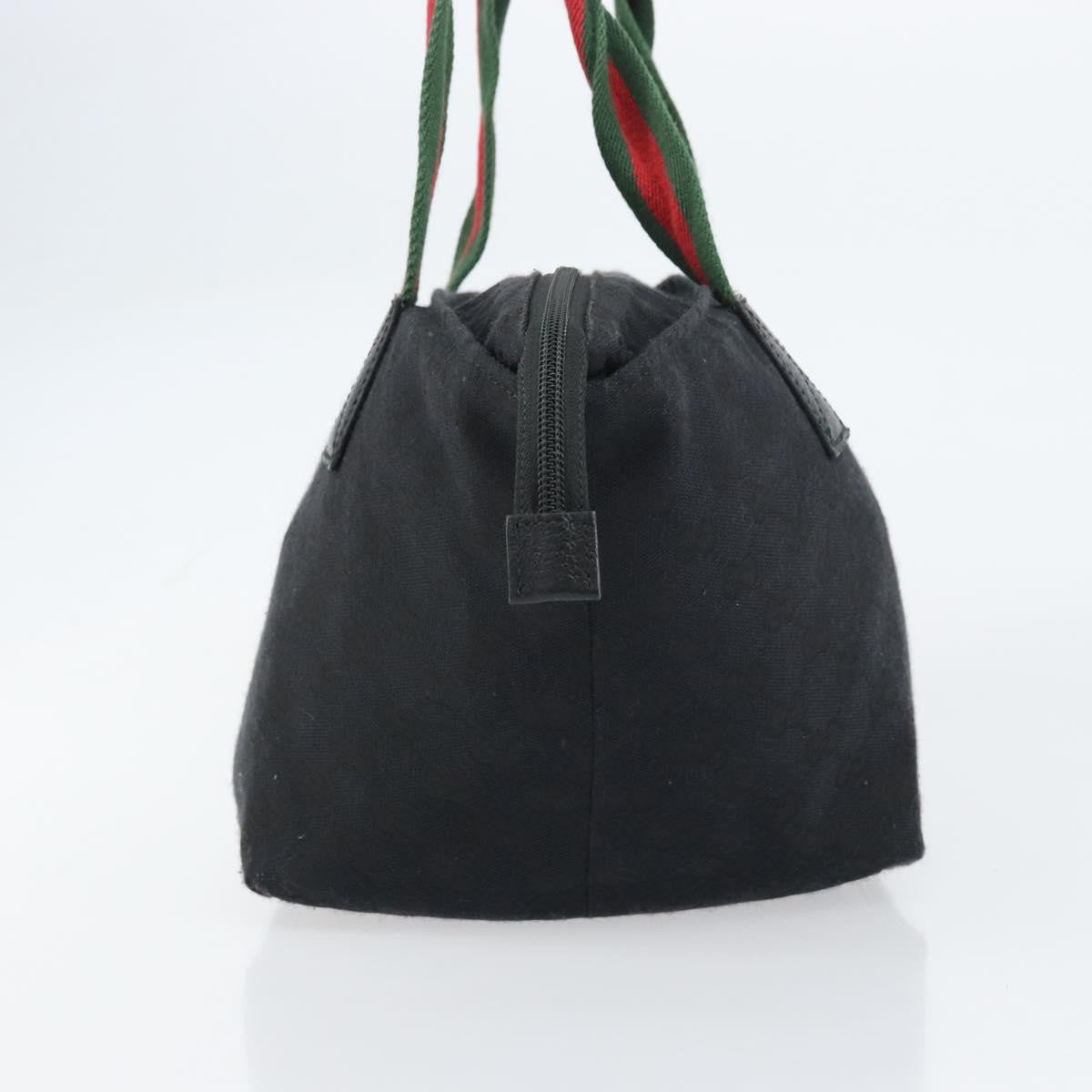 Gucci Web Zip Tote Gg Canvas Black Canvas Tote Bag Bag (Authentic Pre-Loved)