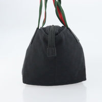 Gucci Web Zip Tote Gg Canvas Black Canvas Tote Bag Bag (Authentic Pre-Loved)