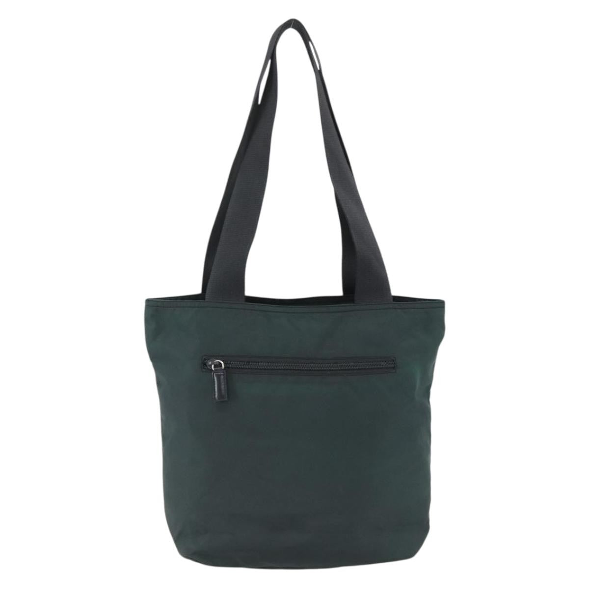 Prada Vintage Zip Tote Tessuto Green Nylon Tote Bag Bag (Authentic Pre-Loved)