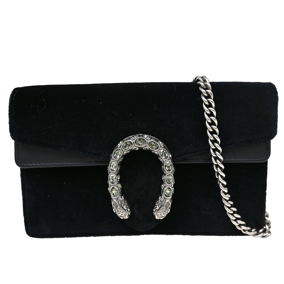 Gucci Dionysus Chain Wallet Gg Velvet Black Velvet Shoulder Bag Bag (Authentic Pre-Loved)