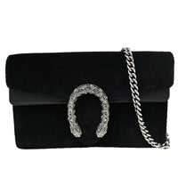 Gucci Dionysus Chain Wallet Gg Velvet Black Velvet Shoulder Bag Bag (Authentic Pre-Loved)