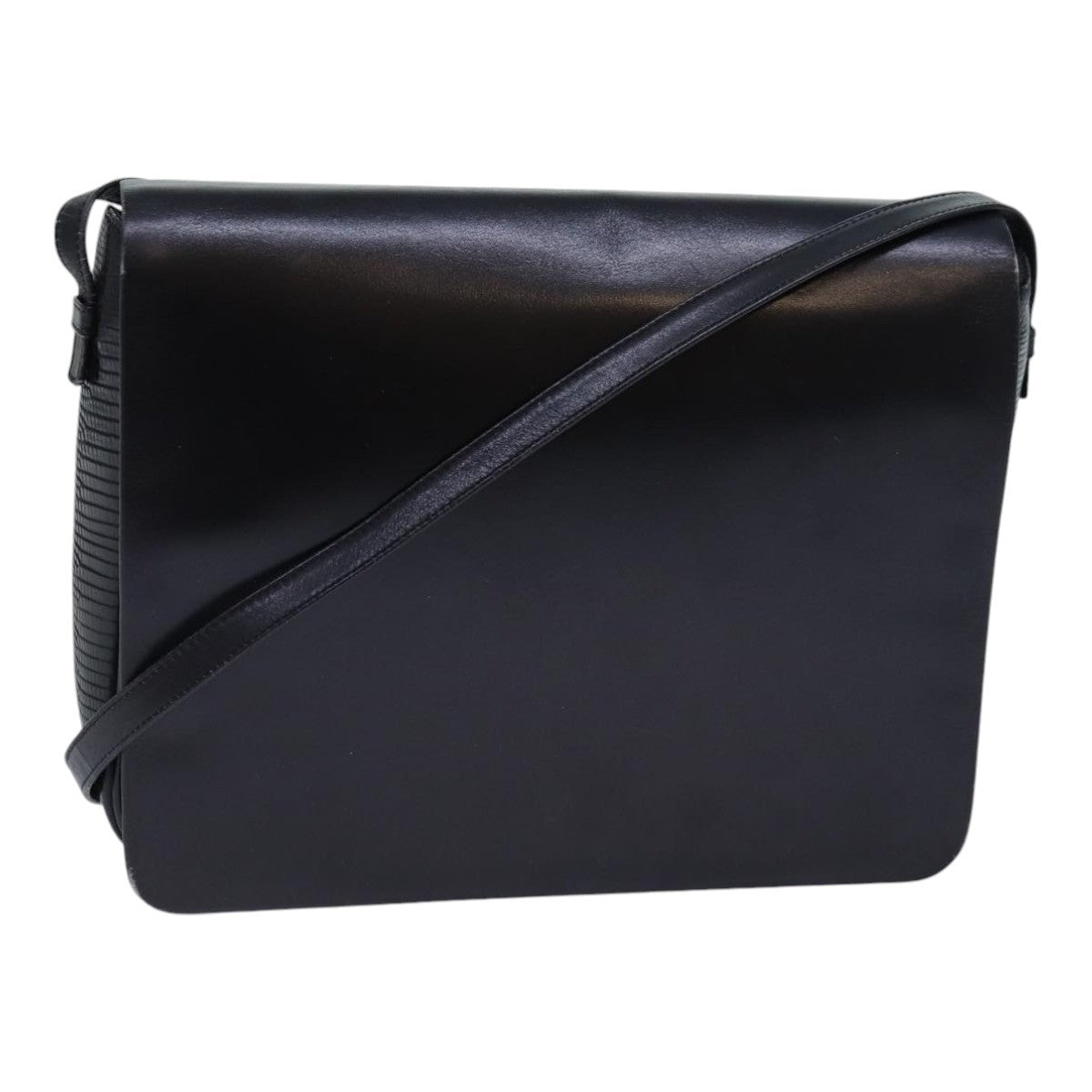 Salvatore Ferragamo Vintage Shoulder Bag Leather Black Leather Shoulder Bag Bag (Authentic Pre-Loved)