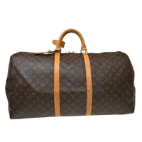 Louis Vuitton Keepall Bag Monogram Canvas Brown Canvas Travel Bag Bag (Pre-Loved)