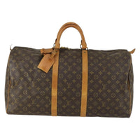 Louis Vuitton Keepall Bag Monogram Canvas Brown Canvas Travel Bag Bag (Authentic Pre-Loved)