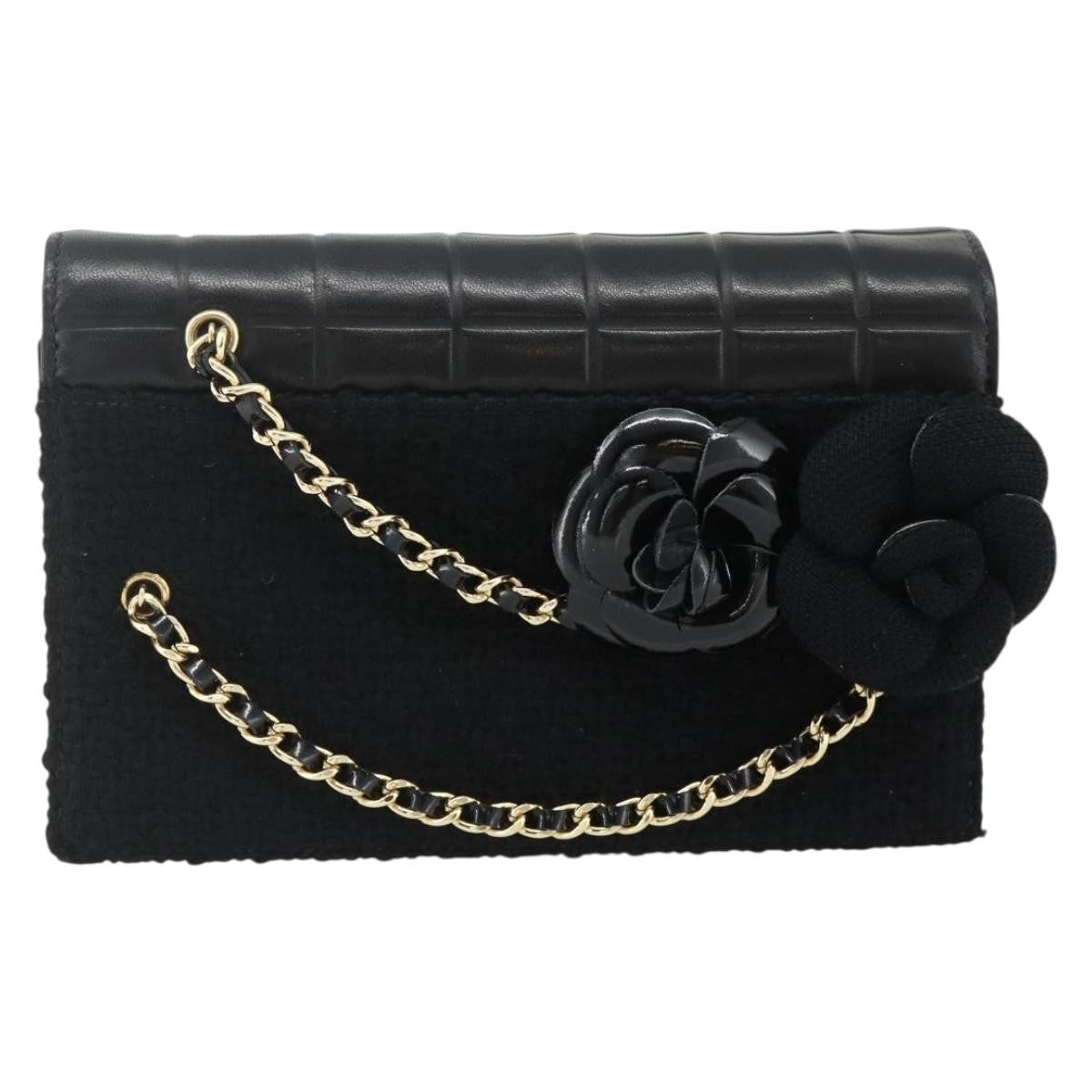 Chanel Flap Clutch Leather Black Leather Clutche & Pouche Bag (Authentic Pre-Loved)