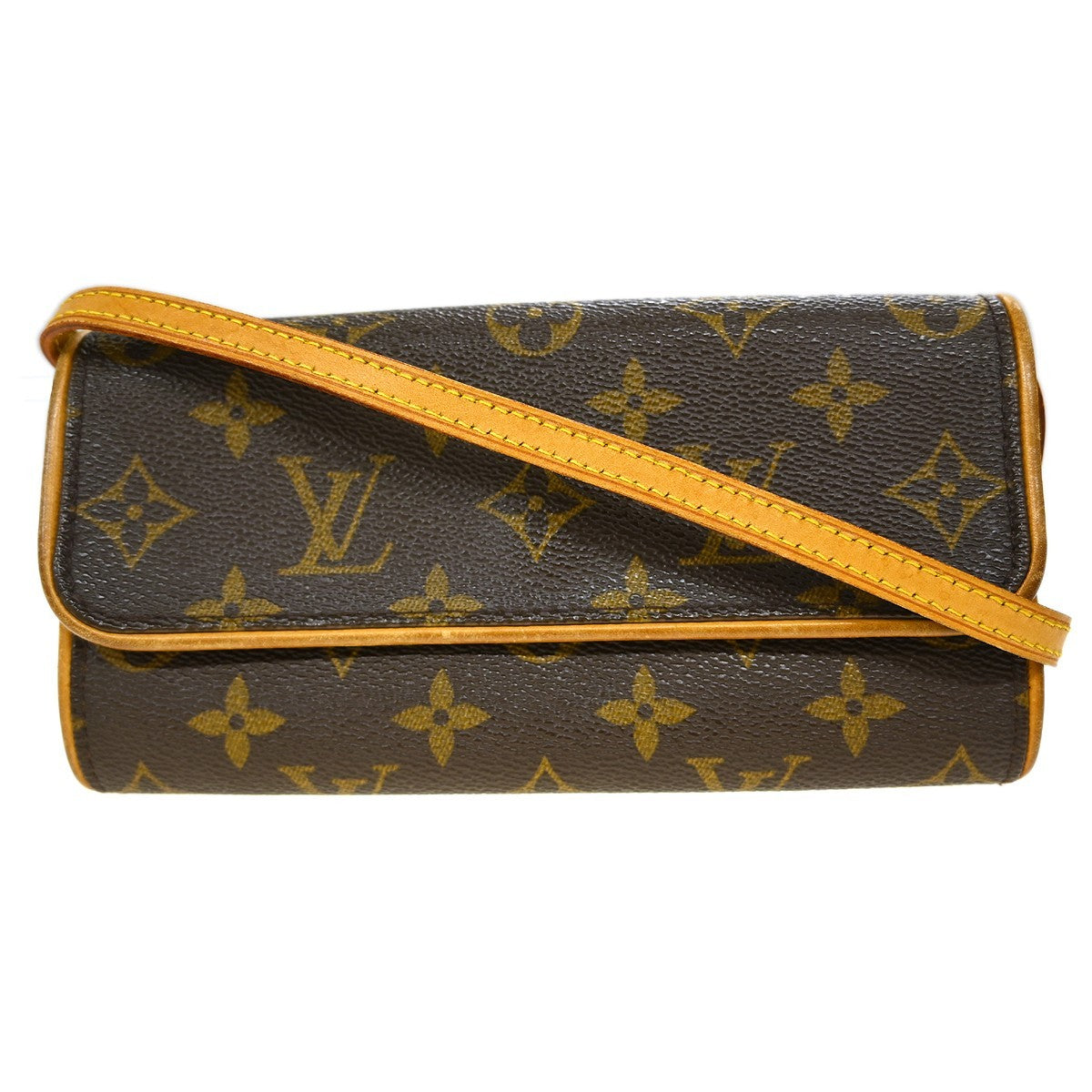 Louis Vuitton Twin Handbag Monogram Canvas Brown Canvas Clutche & Pouche Bag (Authentic Pre-Loved)