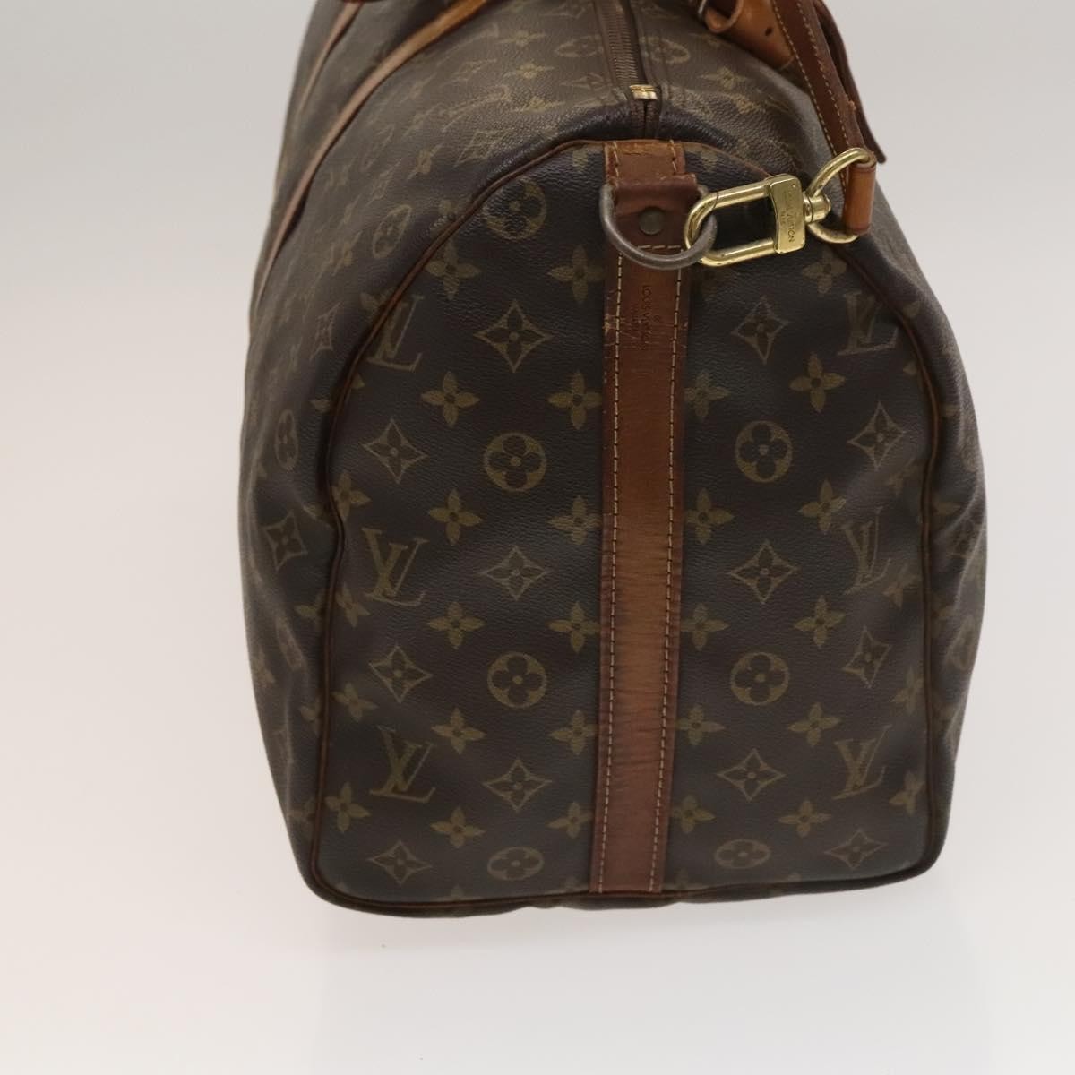 Louis Vuitton Keepall Bandouliere Bag Monogram Canvas Brown Canvas Travel Bag Bag (Pre-Loved)