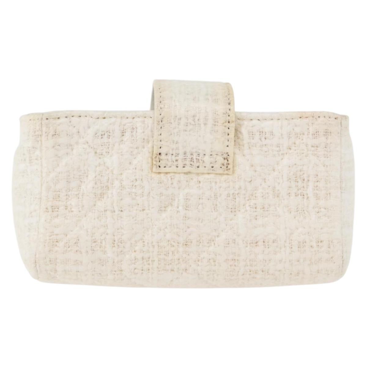 Chanel Vintage Clutch Tweed White Tweed Clutche & Pouche Bag (Pre-Loved)
