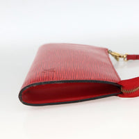 Louis Vuitton Pochette Accessoires Epi Leather Red Leather Clutche & Pouche Bag (Authentic Pre-Loved)