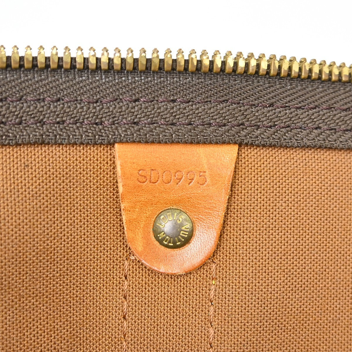 Louis Vuitton Keepall Bandouliere Bag Monogram Canvas Brown Canvas Travel Bag Bag (Pre-Loved)