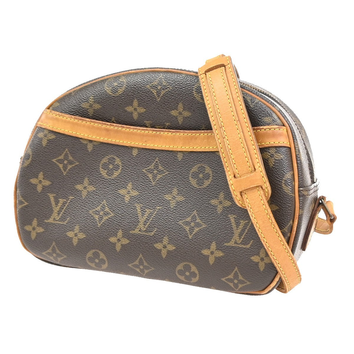 Louis Vuitton Blois Handbag Monogram Canvas Brown Canvas Shoulder Bag Bag (Authentic Pre-Loved)