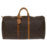 Louis Vuitton Keepall Bag Monogram Canvas Brown Canvas Travel Bag Bag (Authentic Pre-Loved)