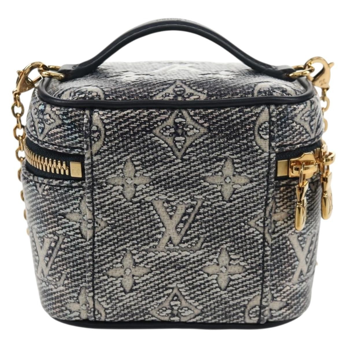 Louis Vuitton Vanity Case Monoglam Jacquard Canvas Navy Canvas Clutche & Pouche Bag (Authentic Pre-Loved)