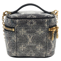Louis Vuitton Vanity Case Monoglam Jacquard Canvas Navy Canvas Clutche & Pouche Bag (Authentic Pre-Loved)