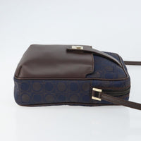 Salvatore Ferragamo Gancini Shoulder Bag Nylon Navy Nylon Shoulder Bag Bag (Authentic Pre-Loved)