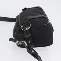 Salvatore Ferragamo Gancini Shoulder Bag Canvas Black Canvas Shoulder Bag Bag (Authentic Pre-Loved)