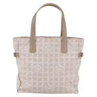 Chanel Travel Line Tote Nylon Pink Canvas Bag (Authentic Pre-Loved)