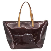 Louis Vuitton Bellevue Handbag Monogram Vernis Brown Patent_Leather Tote Bag Bag (Authentic Pre-Loved)