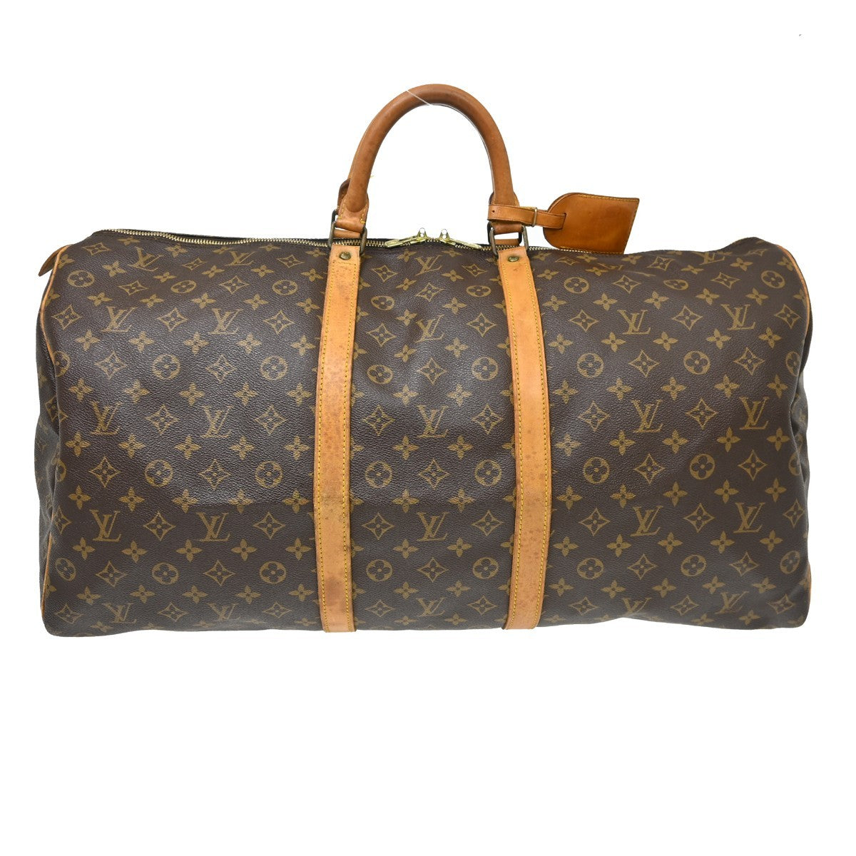 Louis Vuitton Keepall Bag Monogram Canvas Brown Canvas Travel Bag Bag (Authentic Pre-Loved)