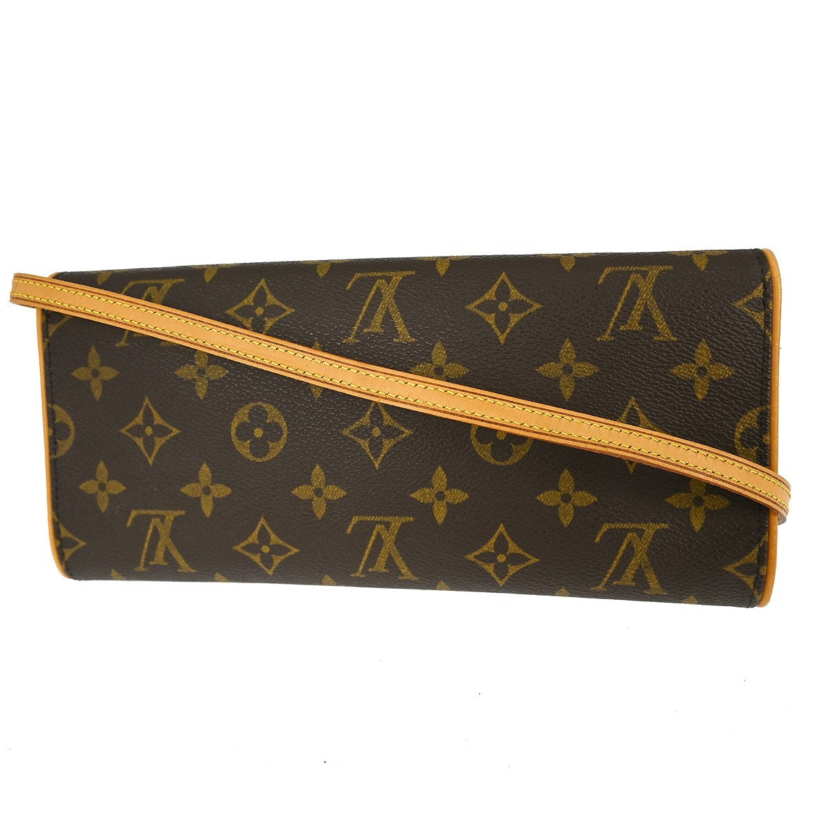 Louis Vuitton Twin Handbag Monogram Canvas Brown Canvas Clutche & Pouche Bag (Authentic Pre-Loved)