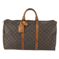 Louis Vuitton Keepall Bag Monogram Canvas Brown Canvas Travel Bag Bag (Authentic Pre-Loved)