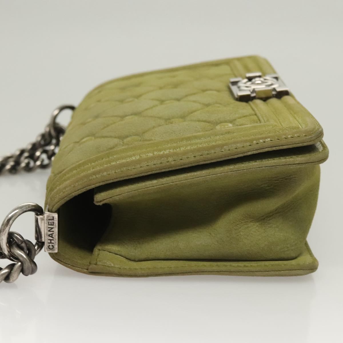 Chanel Celtic Boy Flap Bag Suede Green Suede Shoulder Bag Bag (Authentic Pre-Loved)