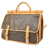 Louis Vuitton Sac Chasse Hunting Bag Monogram Canvas Brown Canvas Briefcase Bag (Authentic Pre-Loved)