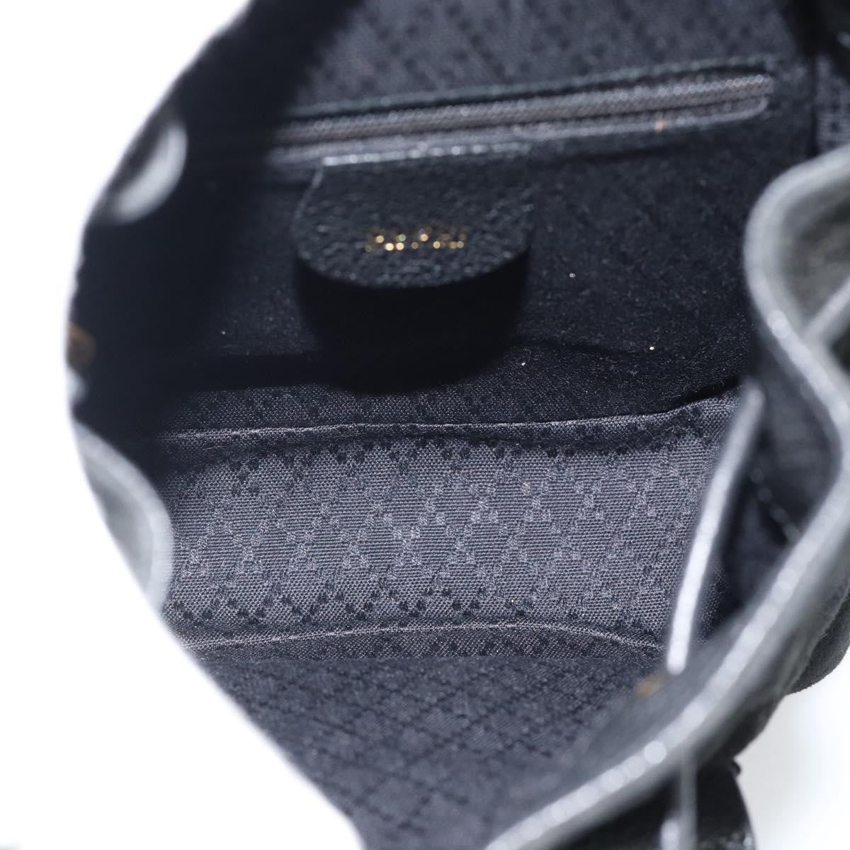 Gucci Gucci Vintage Bamboo Backpack Suede Black Suede Backpack Bag (Pre-Loved)