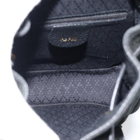 Gucci Gucci Vintage Bamboo Backpack Suede Black Suede Backpack Bag (Pre-Loved)