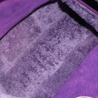 Chanel Flap Shoulder Bag Shearling And Suede Purple Suede Shoulder Bag Bag (Pre-Loved)