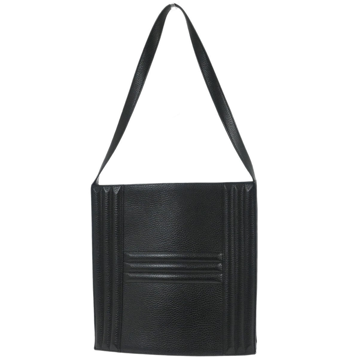 Hermes Cadena Bag Leather Black Leather Shoulder Bag Bag (Pre-Loved)