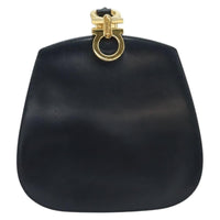 Salvatore Ferragamo Salvatore Ferragamo Gancini Shoulder Bag Leather Navy Leather Shoulder Bag Bag (Pre-Loved)