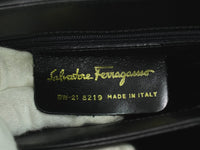 Salvatore Ferragamo Vintage Shoulder Bag Leather Black Leather Shoulder Bag Bag (Pre-Loved)