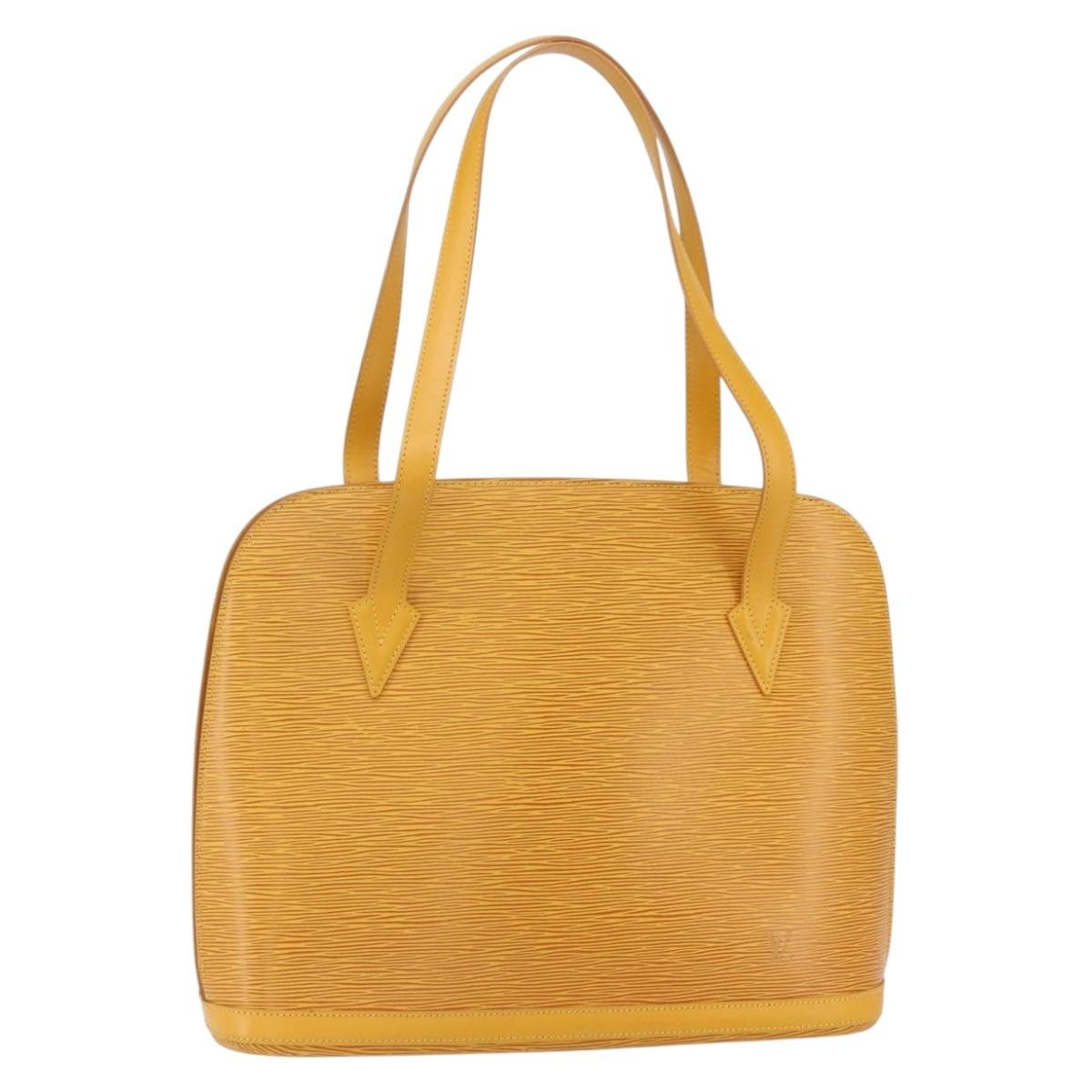 Louis Vuitton Lussac Handbag Epi Leather Yellow Leather Shoulder Bag Bag (Authentic Pre-Loved)