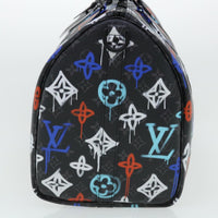 Louis Vuitton Keepall Bandouliere Bag Graffiti Monogram Eclipse Canvas Multicolour Canvas Bag (Authentic Pre-Loved)