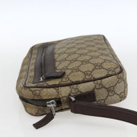 Gucci Wristlet Clutch Gg Coated Canvas Beige Canvas Clutche & Pouche Bag (Pre-Loved)