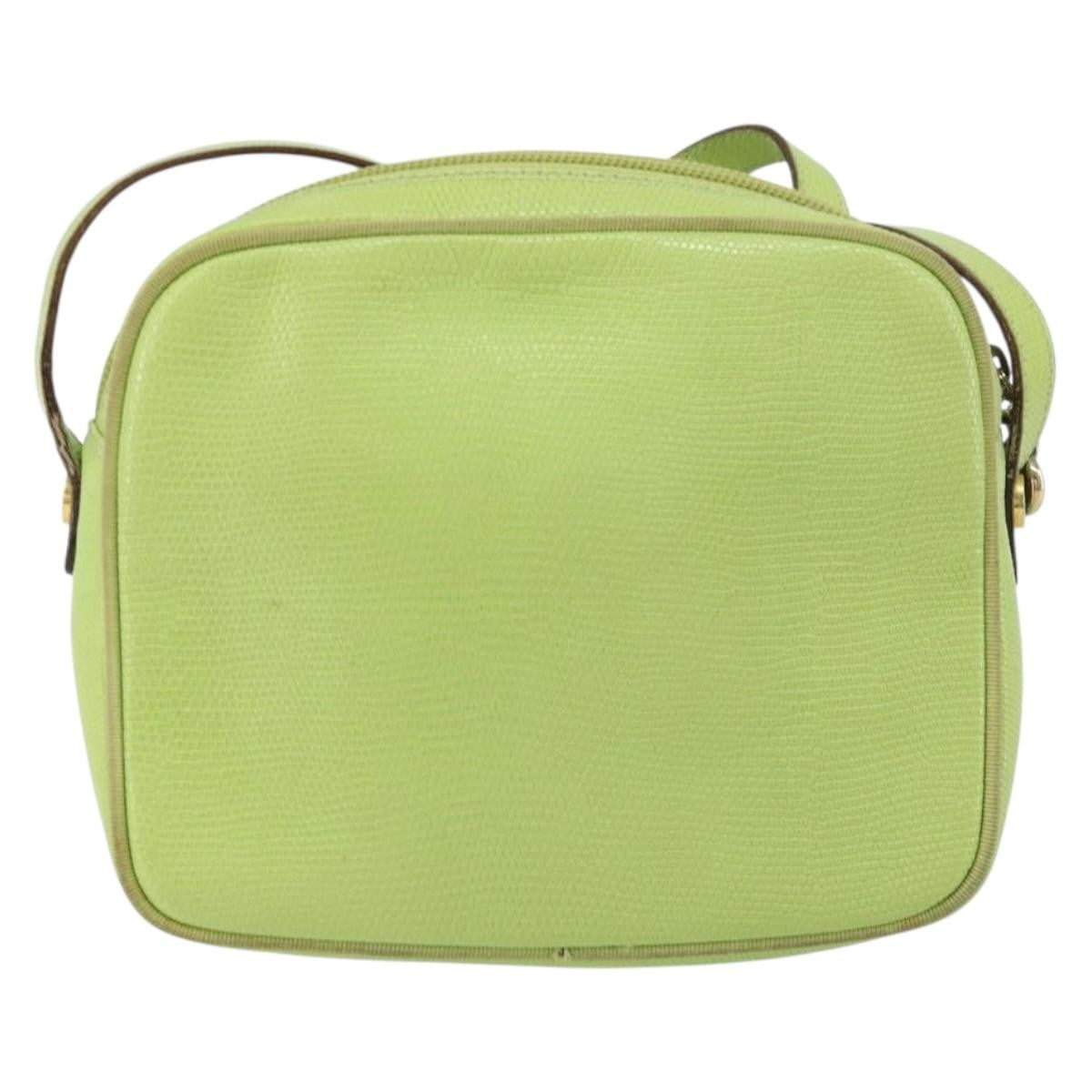 Salvatore Ferragamo Vala Shoulder Bag Leather Green Leather Shoulder Bag Bag (Authentic Pre-Loved)