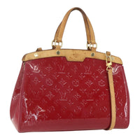 Louis Vuitton Brea Handbag Monogram Vernis Red Patent_Leather Handbag (Authentic Pre-Loved)