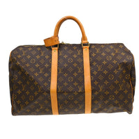 Louis Vuitton Keepall Bag Monogram Canvas Brown Canvas Travel Bag Bag (Pre-Loved)
