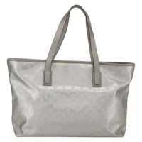 Gucci Plus Tote Gg Imprime Silver Canvas Tote Bag Bag (Pre-Loved)