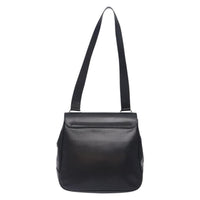 Salvatore Ferragamo Gancini Shoulder Bag Leather Black Leather Shoulder Bag Bag (Authentic Pre-Loved)