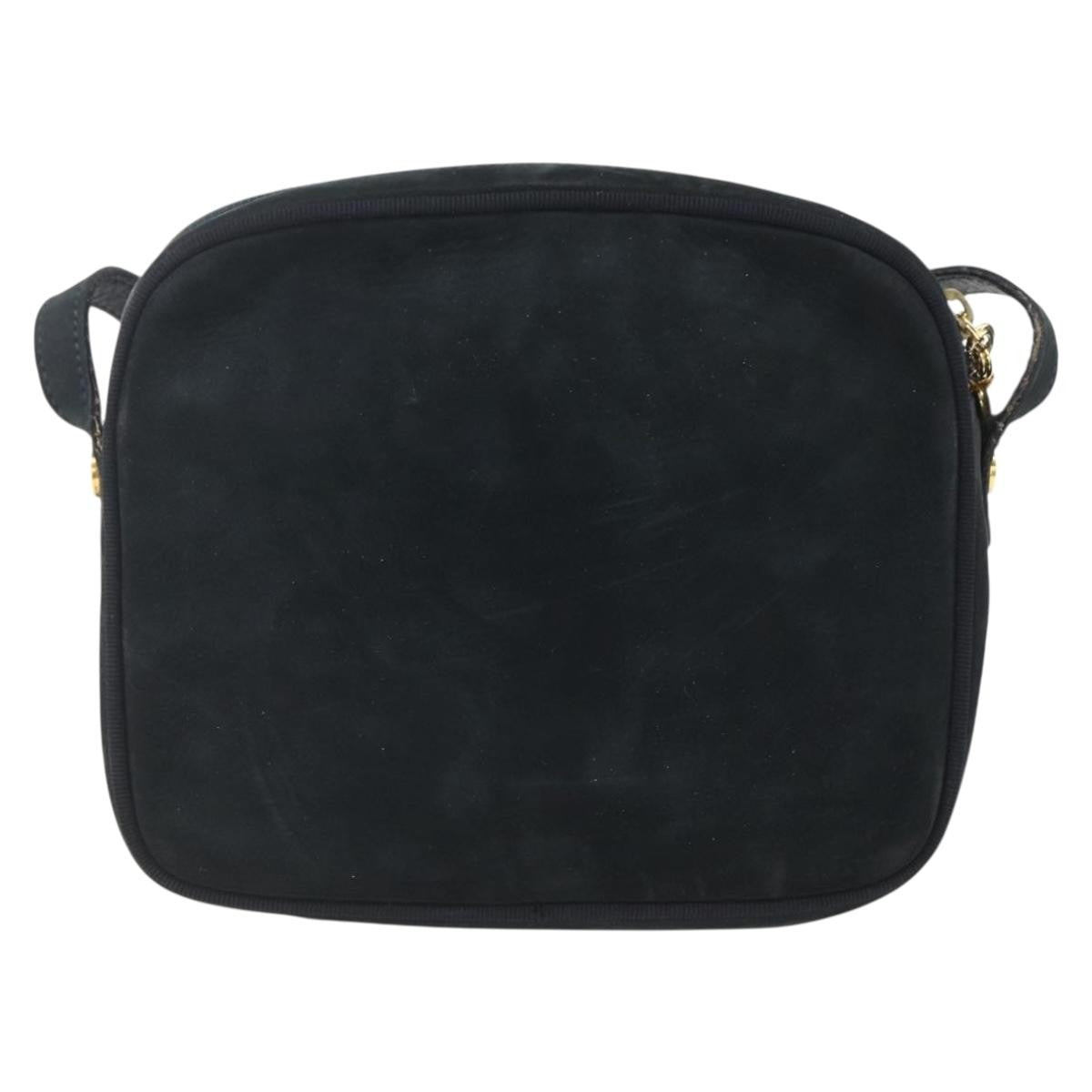 Salvatore Ferragamo Vala Shoulder Bag Suede Navy Suede Shoulder Bag Bag (Pre-Loved)