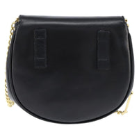 Salvatore Ferragamo Gancini Chain Shoulder Bag Leather Black Leather Shoulder Bag Bag (Authentic Pre-Loved)
