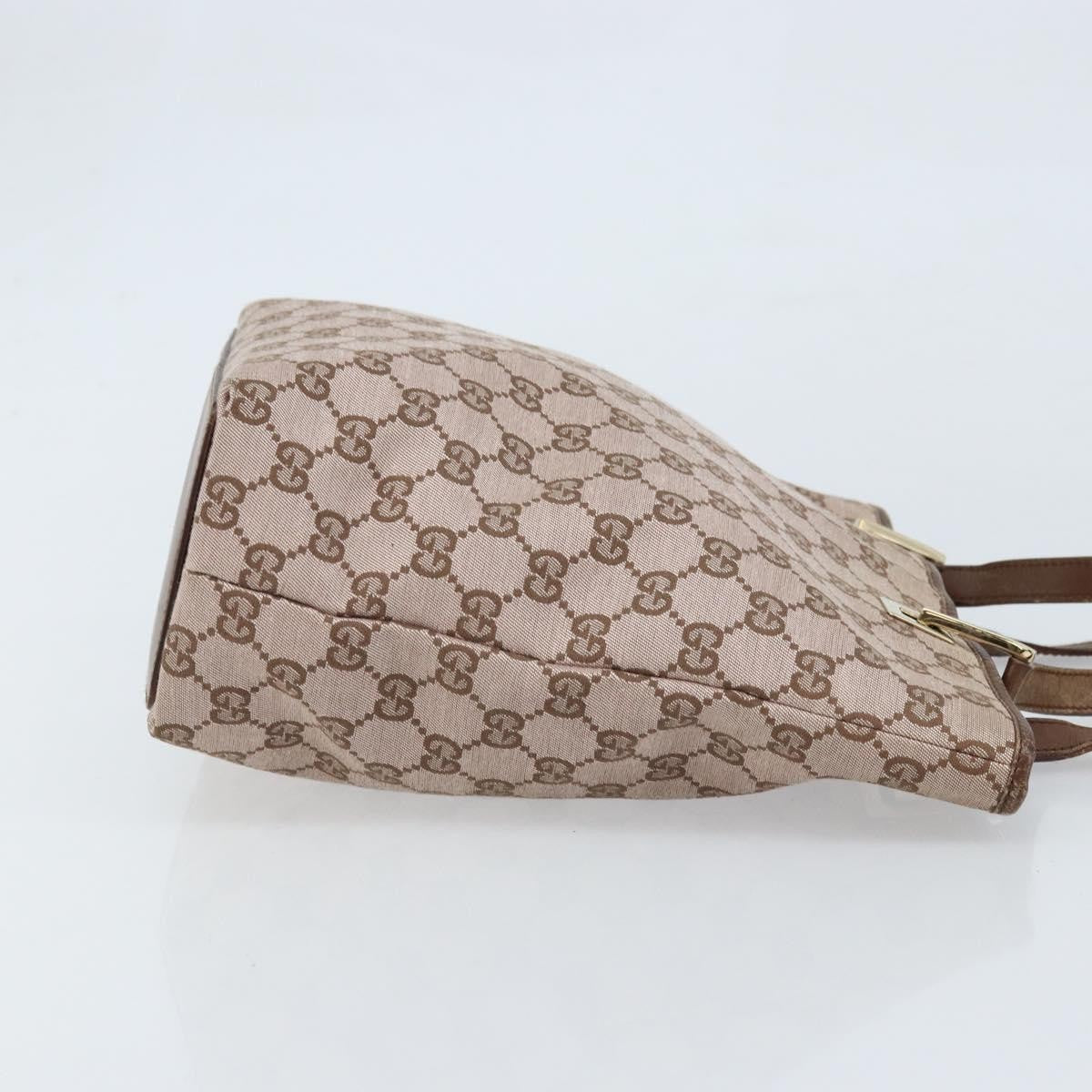 Gucci Vintage Bucket Shopping Tote Gg Canvas Brown Canvas Tote Bag Bag (Authentic Pre-Loved)