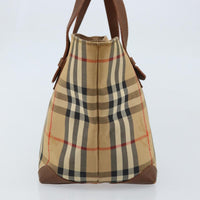 Burberry Nova Check Tote Canvas Check Pattern Beige Canvas Tote Bag Bag (Authentic Pre-Loved)