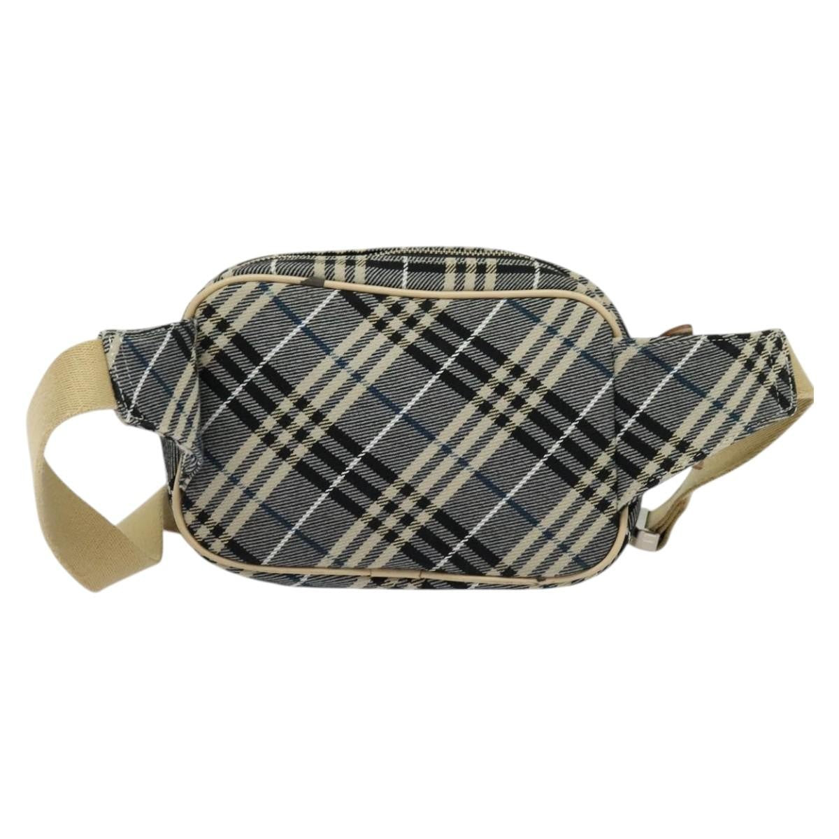 Burberry Waist Bag Vintage Check Canvas Blue Canvas Shoulder Bag Bag (Authentic Pre-Loved)